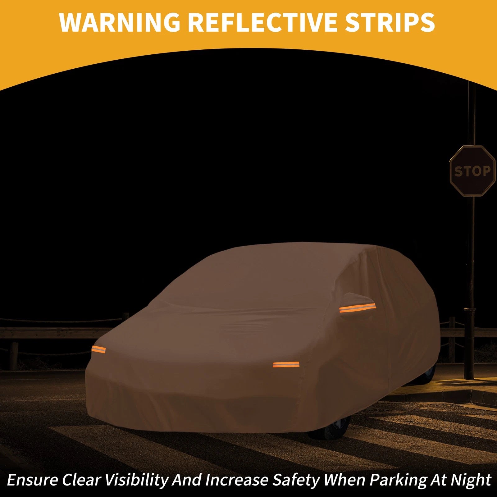 Waterproof Car Cover for Subaru Legacy (All Weather, Orange, Zipper)