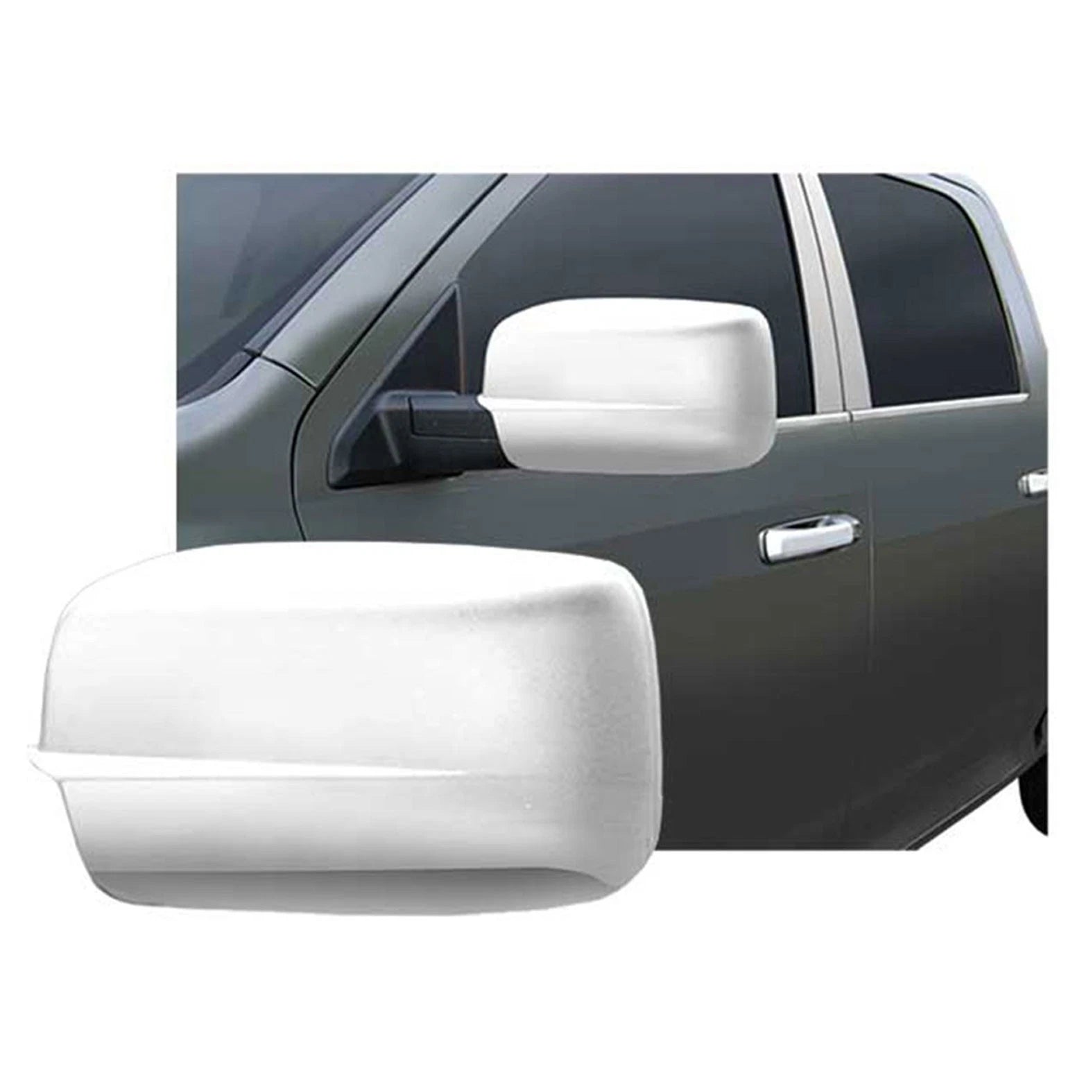 Premium FX Chrome Full Mirror Covers w/o Signal cutout for 2011-2018 Dodge RAM