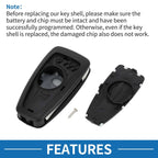 3 Buttons Keyless Entry Remote Key Shell Case for Ford Fiesta Kuga Focus Transit