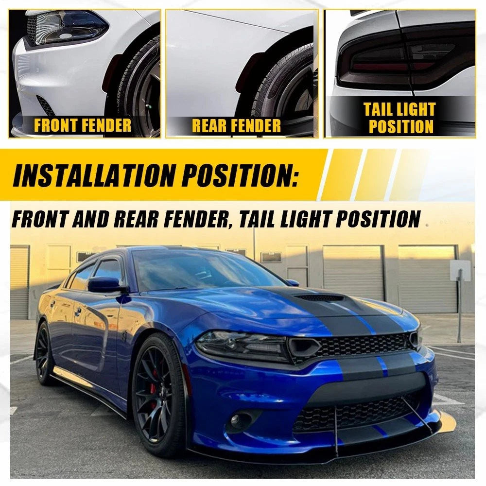 Tail Light & Side Marker PreCut Overlay Vinyl for Dodge Charger (2015–2023)