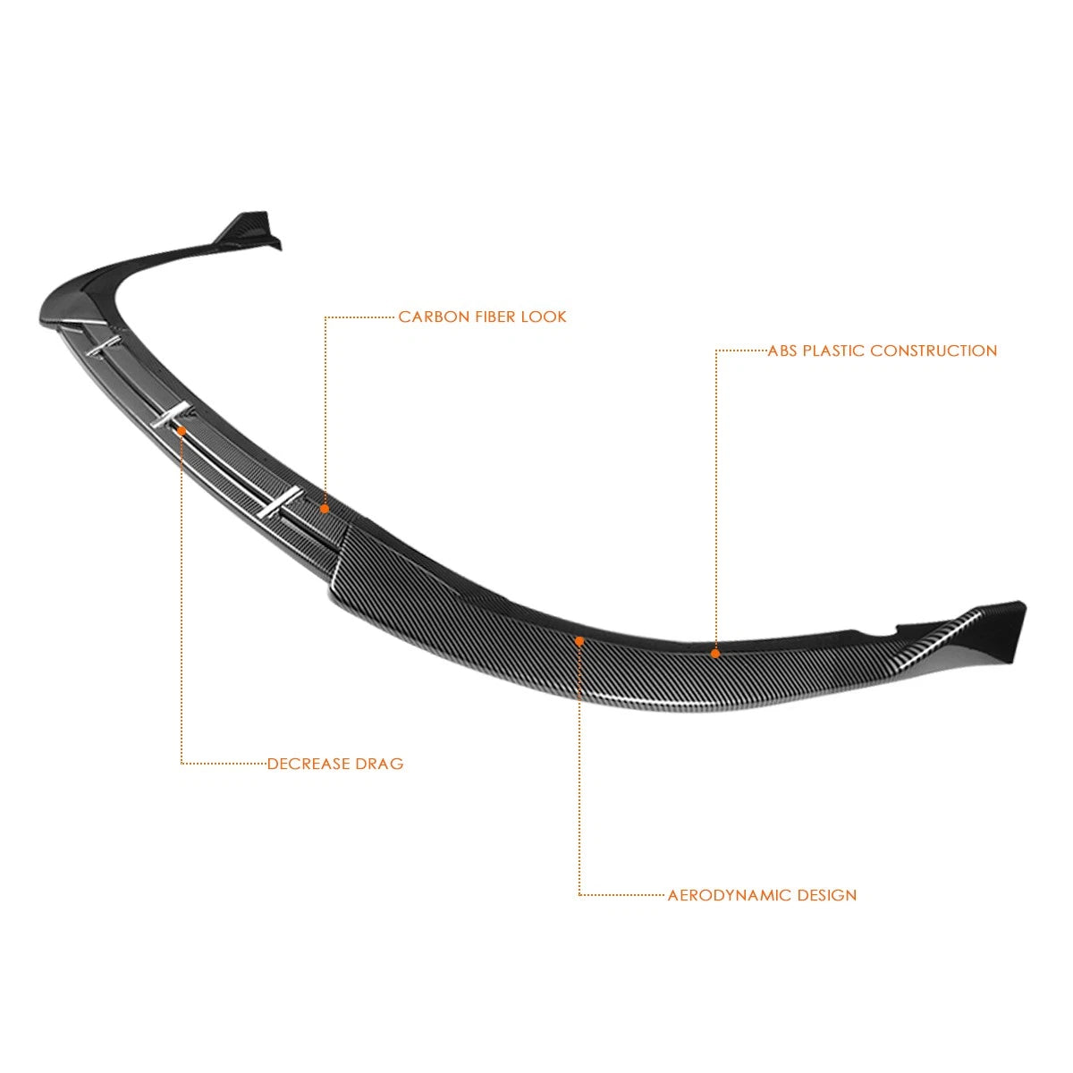 Carbon Look Front Bumper Body Kit Spoiler Lip for Kia Optima SX SXL (2016–2018)