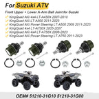 Set of 4 Upper Lower Ball Joints for Suzuki KingQuad 450 500 700 750 (2005–2023)
