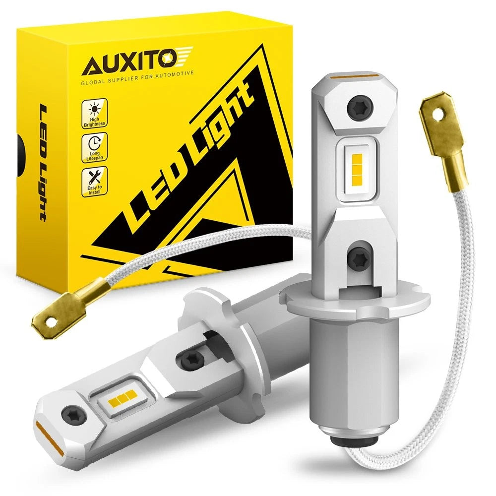 2X H3 3000K LED Fog Light Bulbs for AUXITO (EXV)