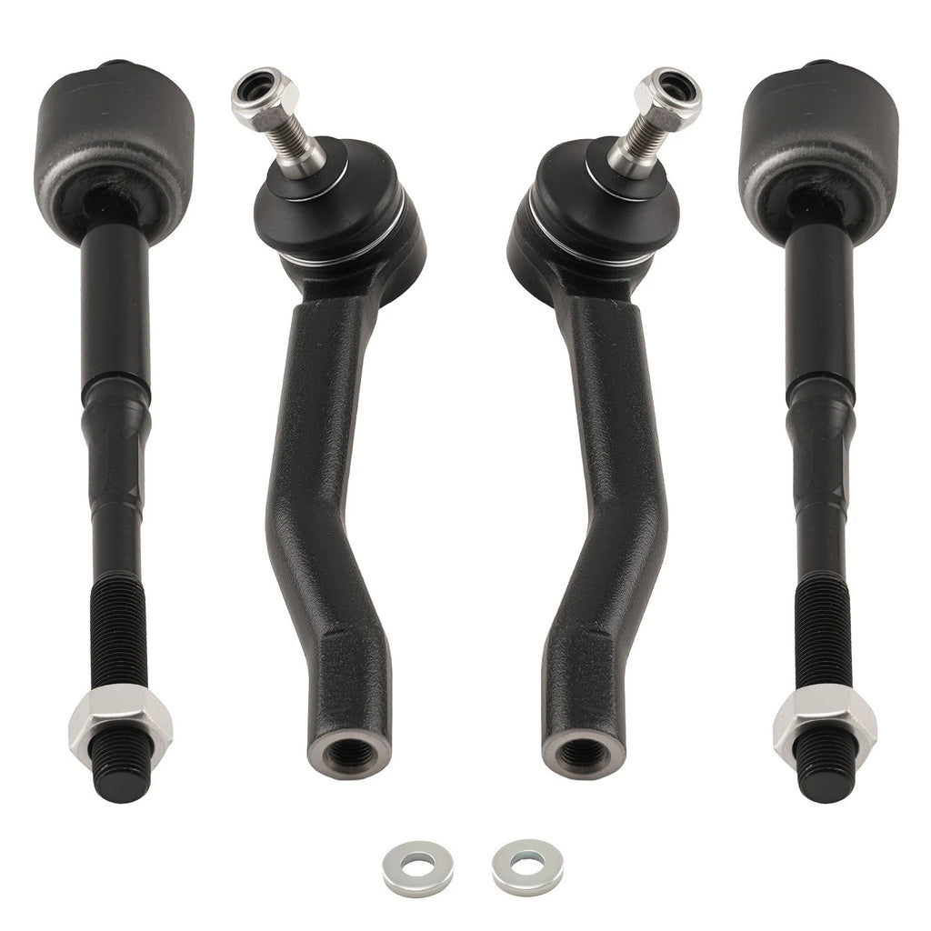 Set of 2 Front Inner Outer Tie Rods for Nissan Sentra (2013-2019)