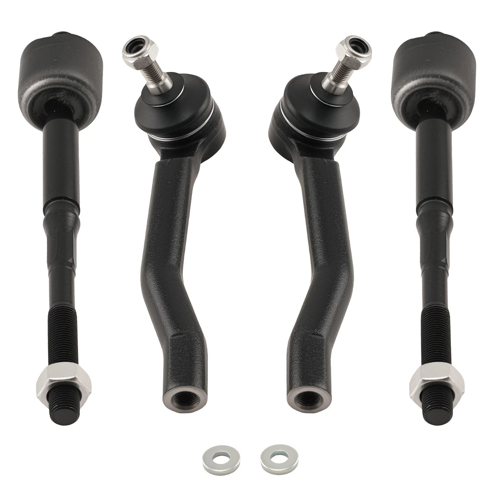 Set of 2 Front Inner Outer Tie Rods for Nissan Sentra (2013-2019)
