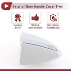 Exterior Door Handle Cover Trim for Toyota Corolla (2014–2018) Pearl White