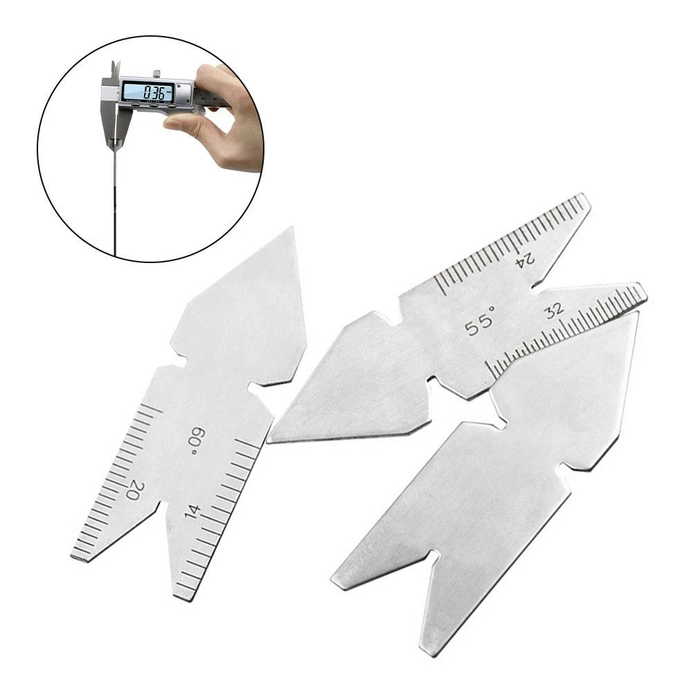 3Pcs Stainless Steel Gauges for Accurate Pitch Measurement