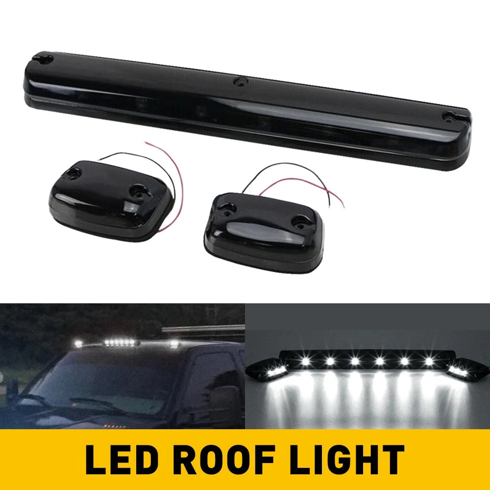 3X White LED Cab Roof Marker Light Assy for Silverado Sierra 2500HD 3500HD