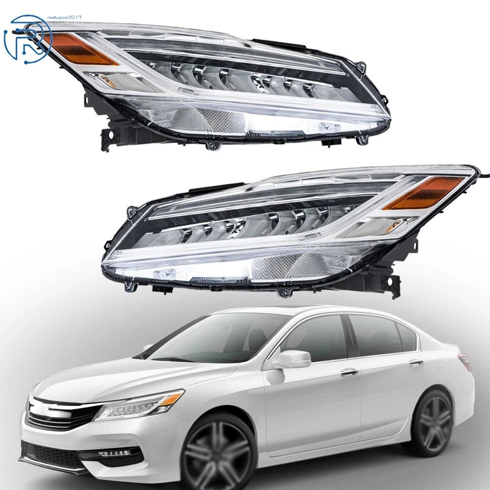 LED Headlights for Honda Accord Touring (2016–2017) Right + Left Chrome