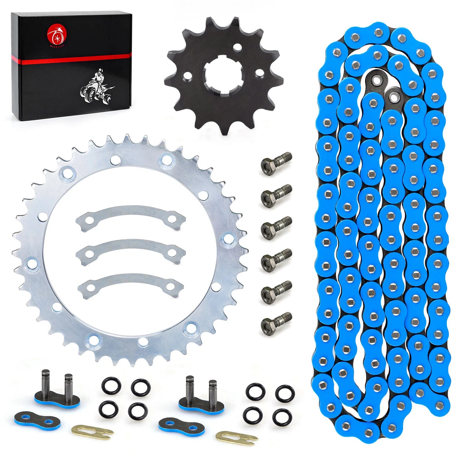 Front Rear Chain #520 98L Drive Sprocket Kit for Yamaha Warrior YFM350X (1989-2004)