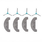 Set of 4 Side Brushes & 4 Mop Cloths for Monsga MS1 MAX Robot Vacuum