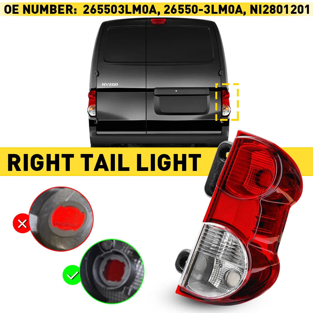 Right Tail Light for Nissan NV200 (2013–2018)