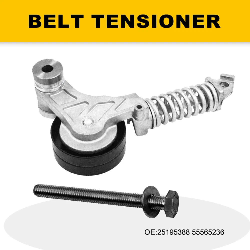 Belt Tensioner with Pulley for Buick Encore (2013–2021) & Chevrolet Cruze (2011–2015) & Sonic (2012–2020)
