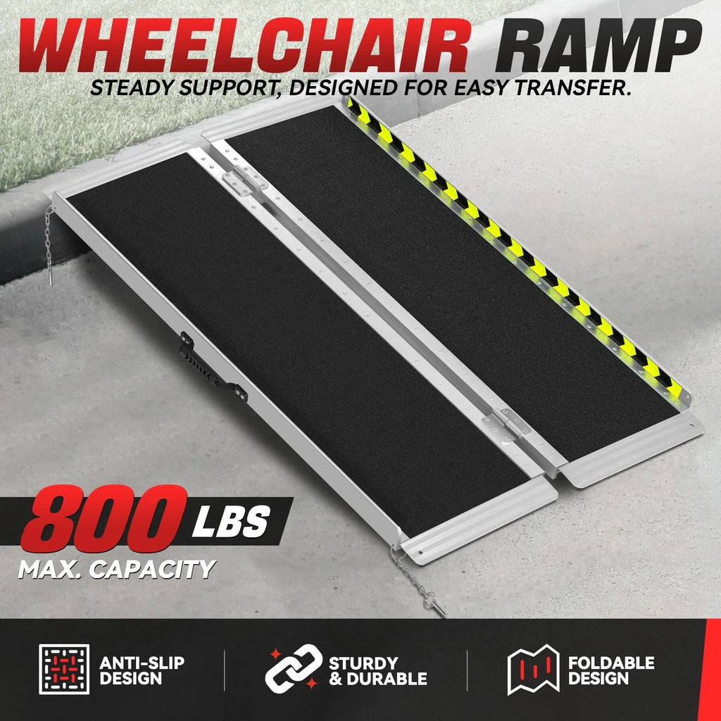 29" x 4' Aluminum Wheelchair Ramp - 880 lbs Capacity
