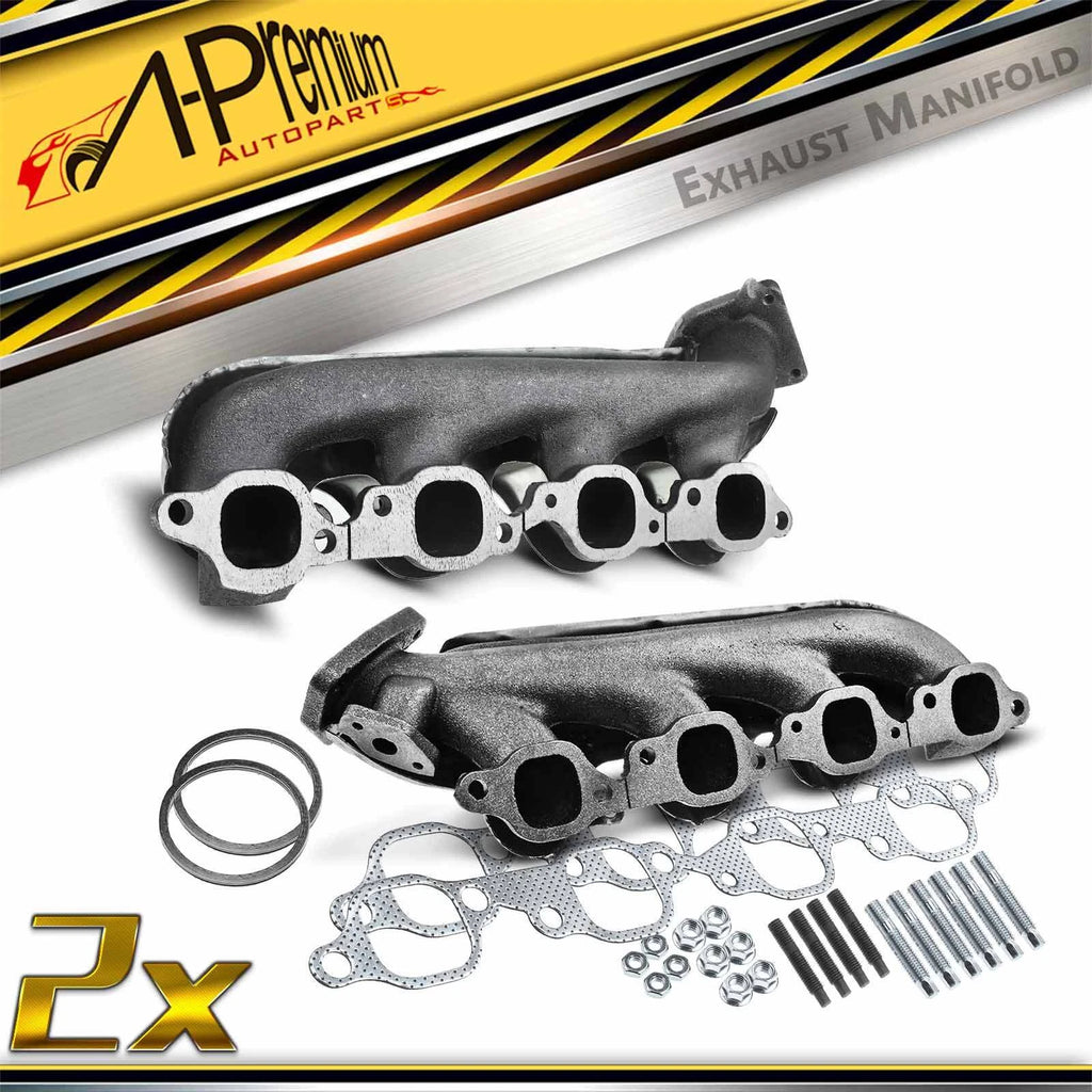 2X Exhaust Manifold with Gasket for Chevrolet Silverado 3500 
