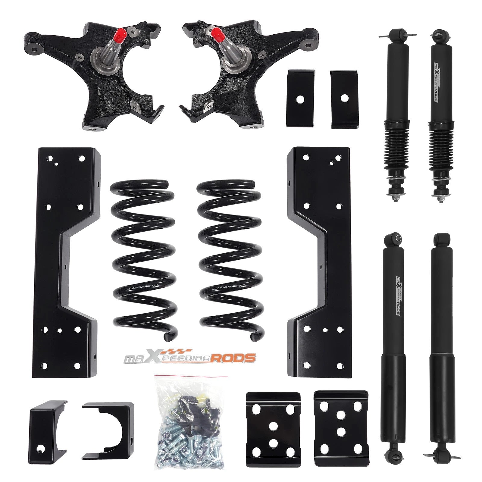 Lowering Shock Kit 5" Front 6" Rear for Silverado Sierra C1500 (1988–1998)