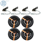 Set of 4 Tie Down Straps 2 Inch × 96 Inch 3,300 lb SWL
