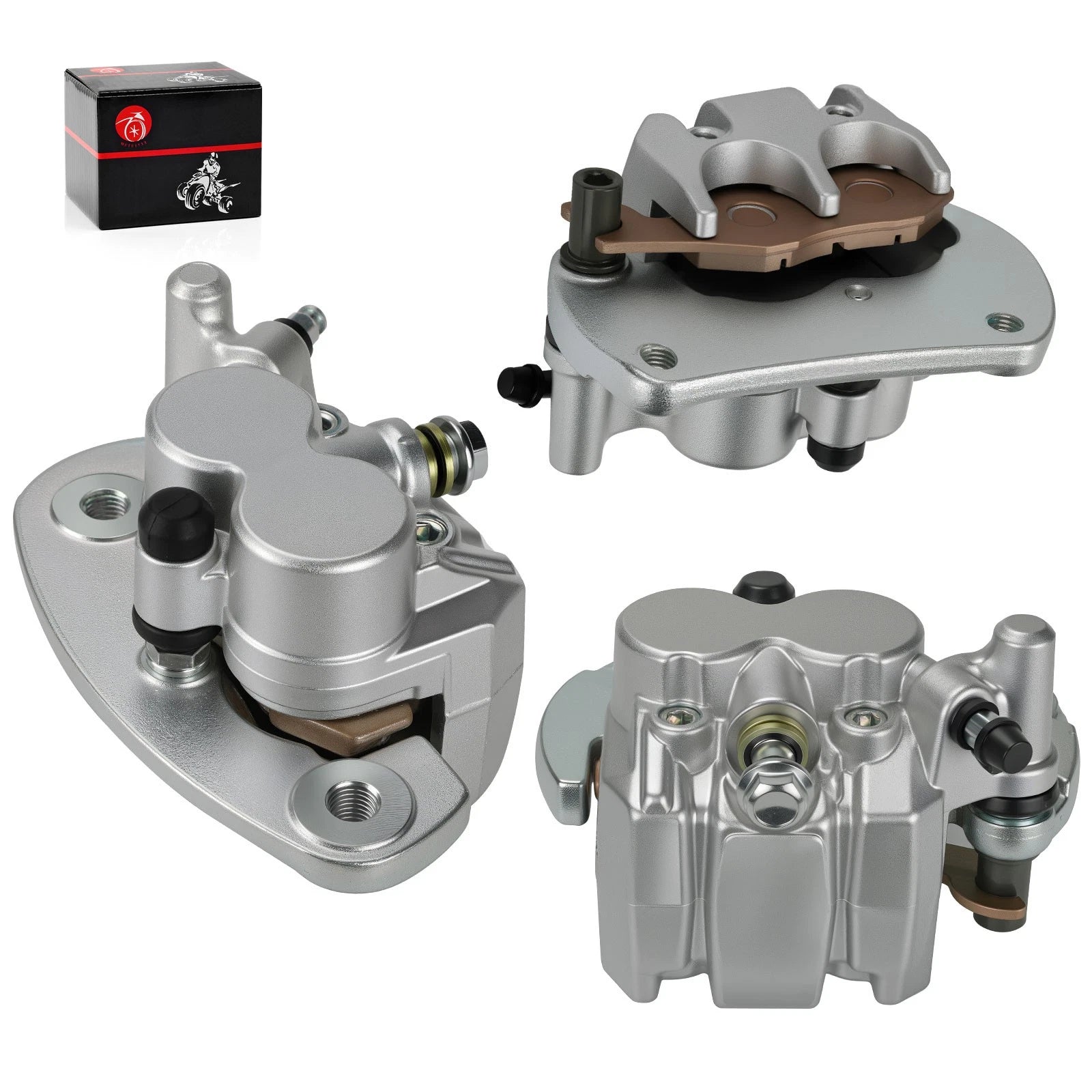 Front & Rear Brake Calipers w/Pads for Can-Am Commander 800 1000 (2011–2021)