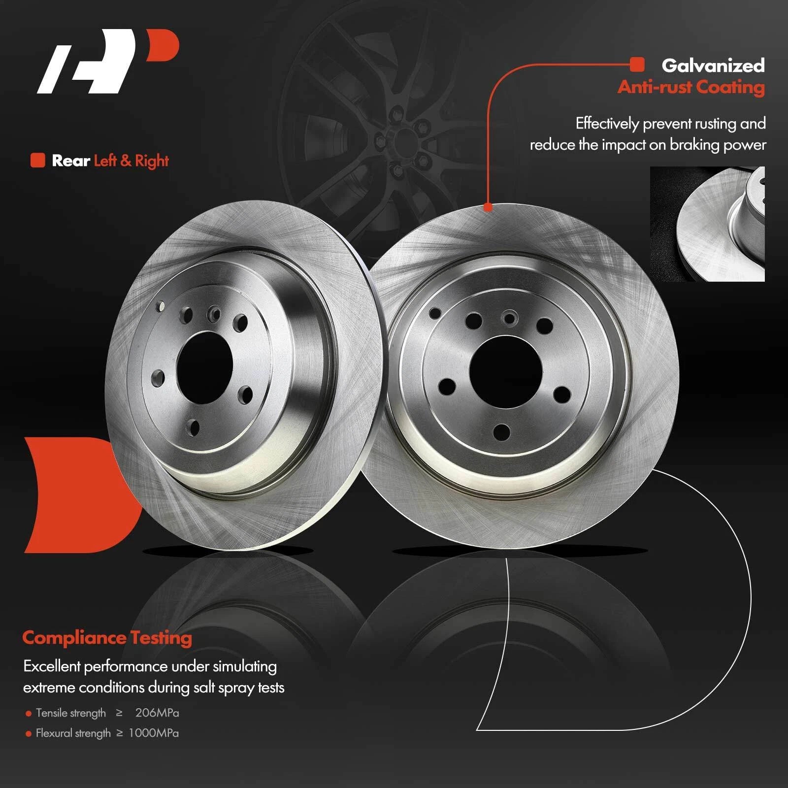 Rear Rotors & Brake Pads for Mercedes-Benz ML320 (2006–2011)