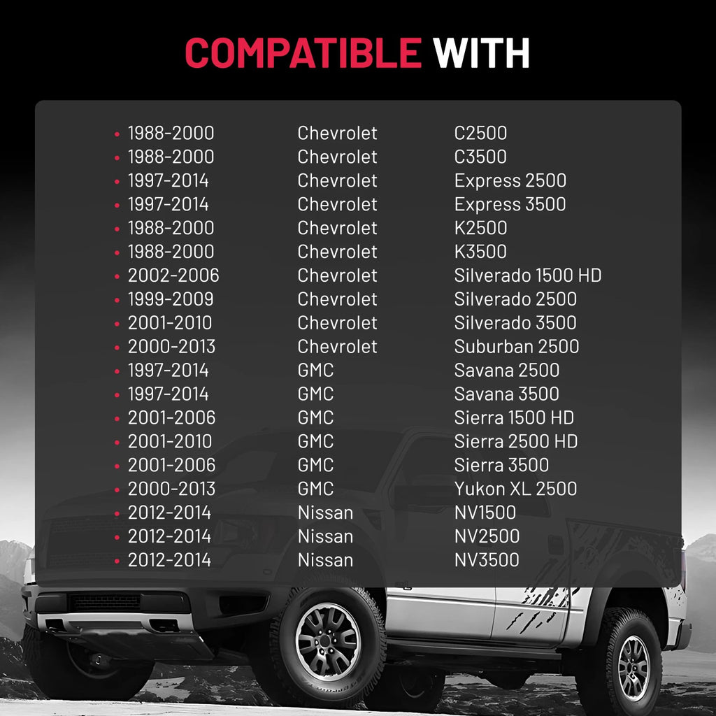 2" Wheel Spacers for Chevy Silverado GMC Savana (2015-2025)