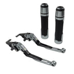Folding Extendable Brake Clutch Lever Grip Set for Kawasaki Ninja ZX-6