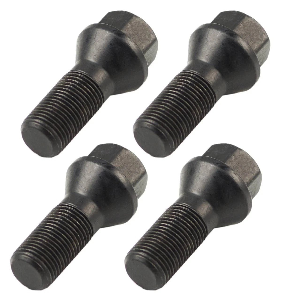 Set of 4 Black Wheel Lug Bolts for BMW F20 F30 F07 F25 E70 (2012–2019)