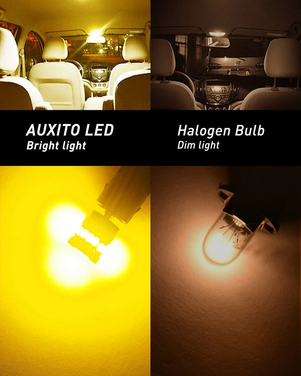 T10 Amber Yellow License Side Marker Light Bulb for Various Vehicles