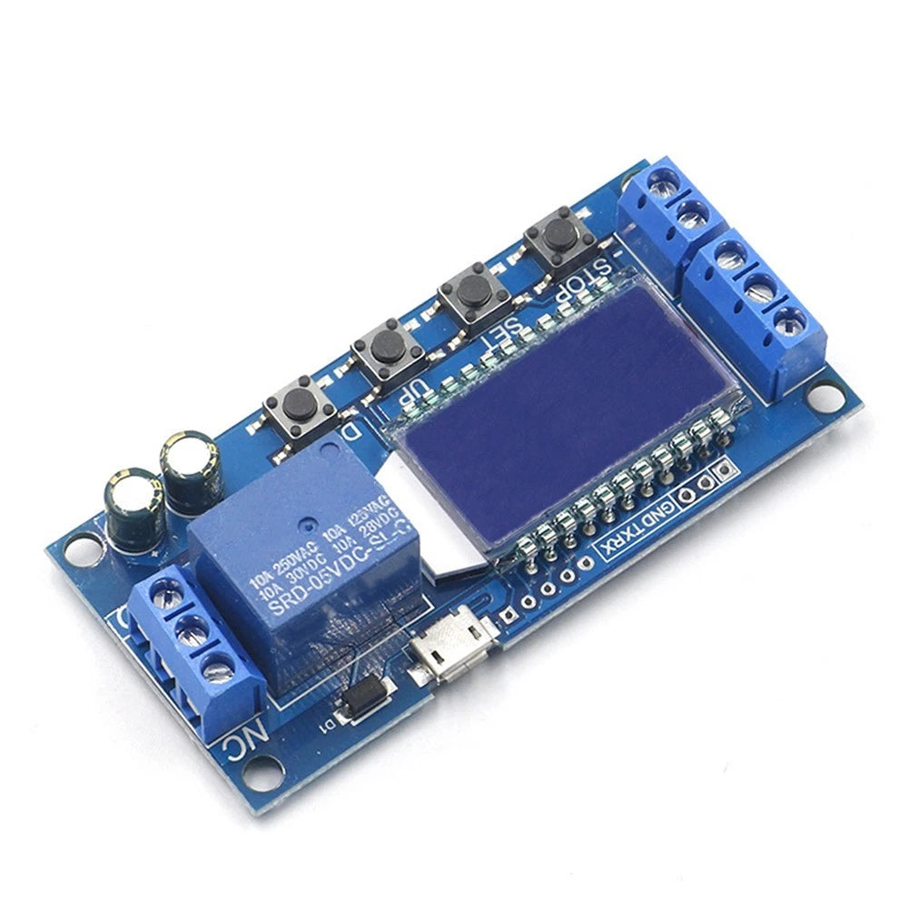 Delay Relay with LCD Display for 5V 12V 24V Systems
