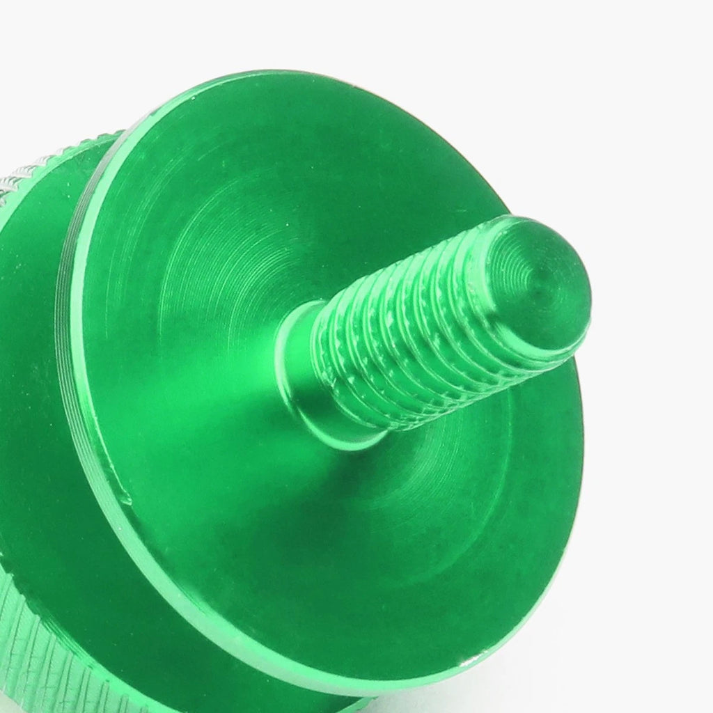 Set of 4 Aluminum Green Spiky Bumper Quick Release Fasteners
