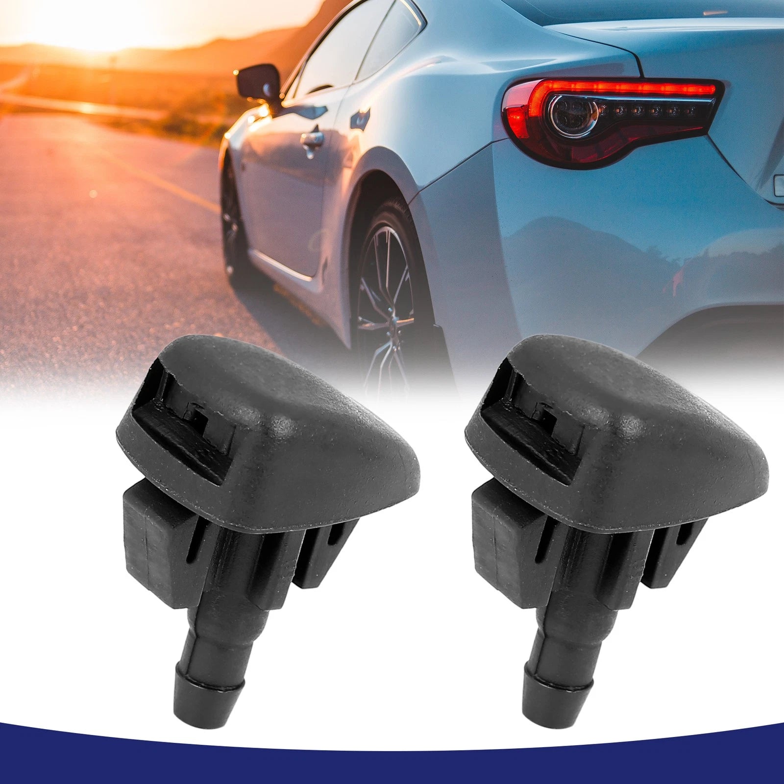 Set of 2 KD45-67-510 Windshield Wiper Washer Nozzle Jet for Mazda 3 6 CX-5 (2010–2023)