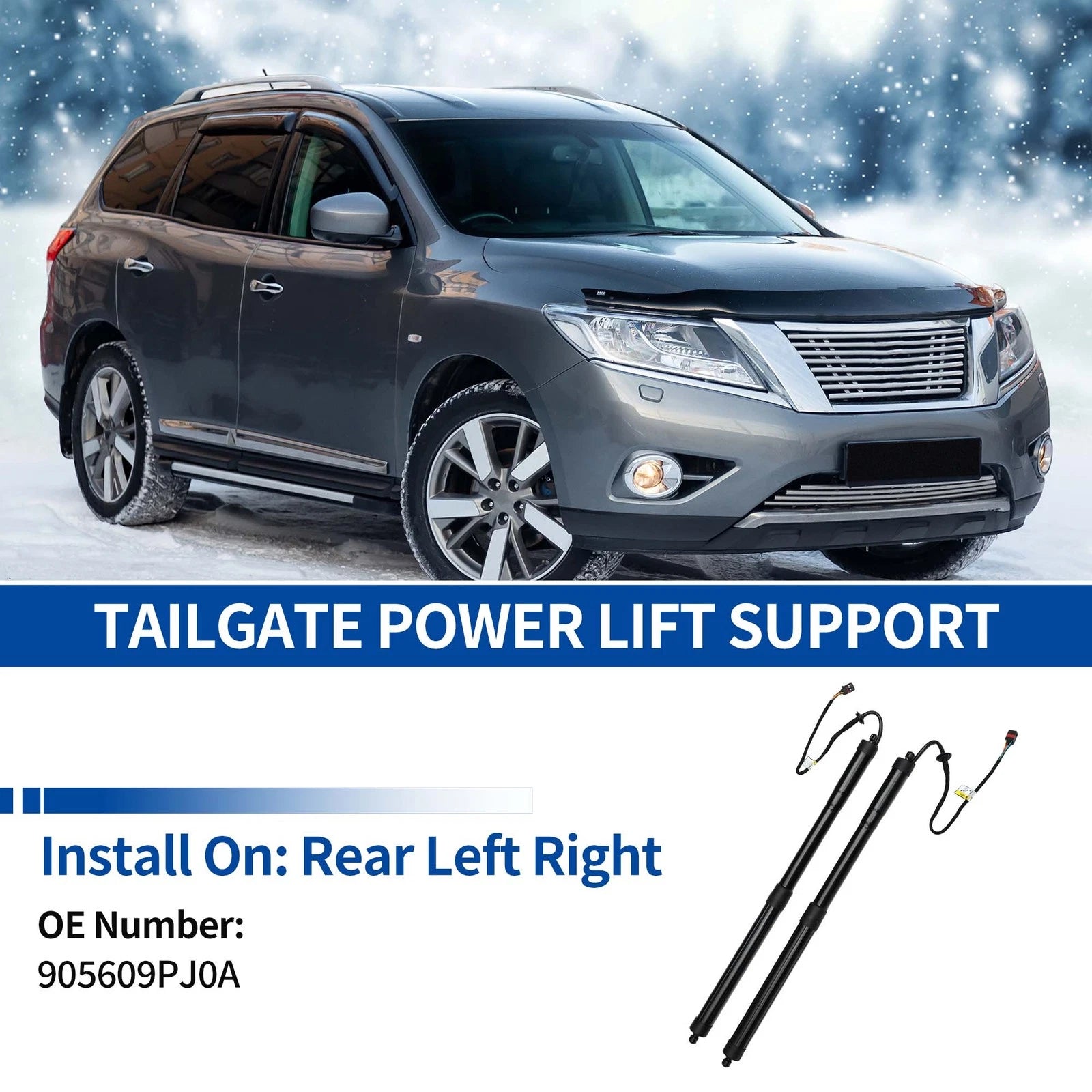 Rear LH RH Tailgate Power Lift Support for Nissan Pathfinder (2017–2019) No. 905609PJ0A