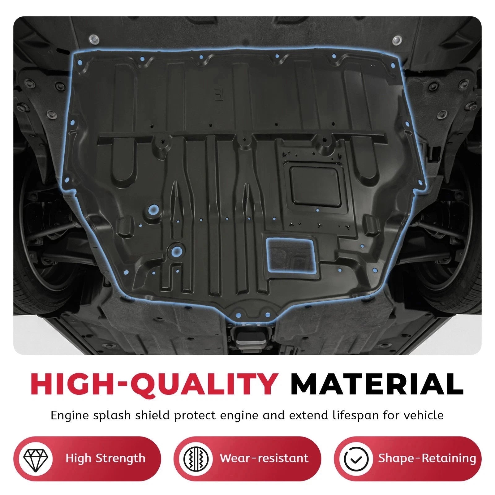 Front Engine Splash Shield for Infiniti Q50 Q60 (2014–2024)