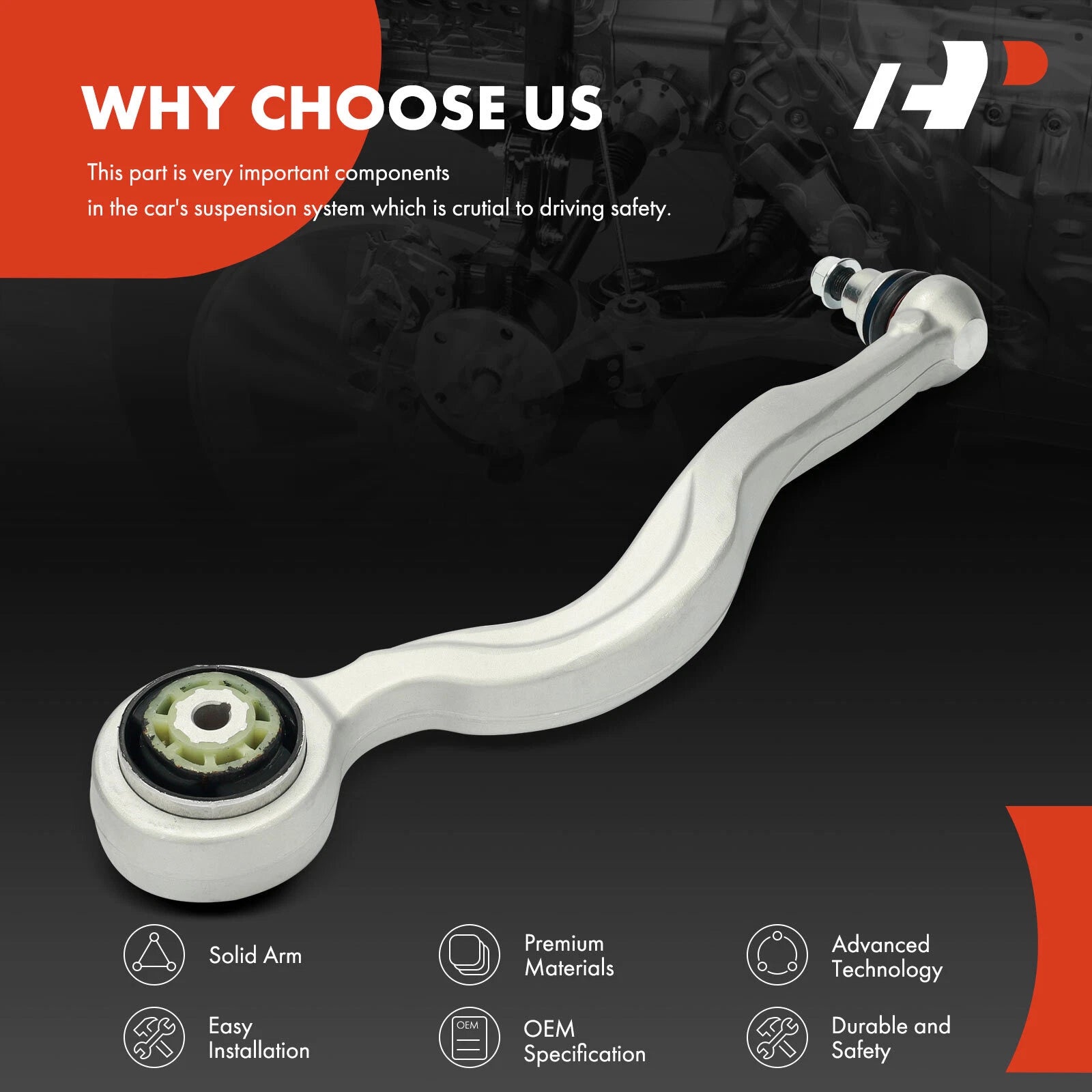 Front Left Lower Control Arm with Ball Joint for Benz W205 (2015-2023)
