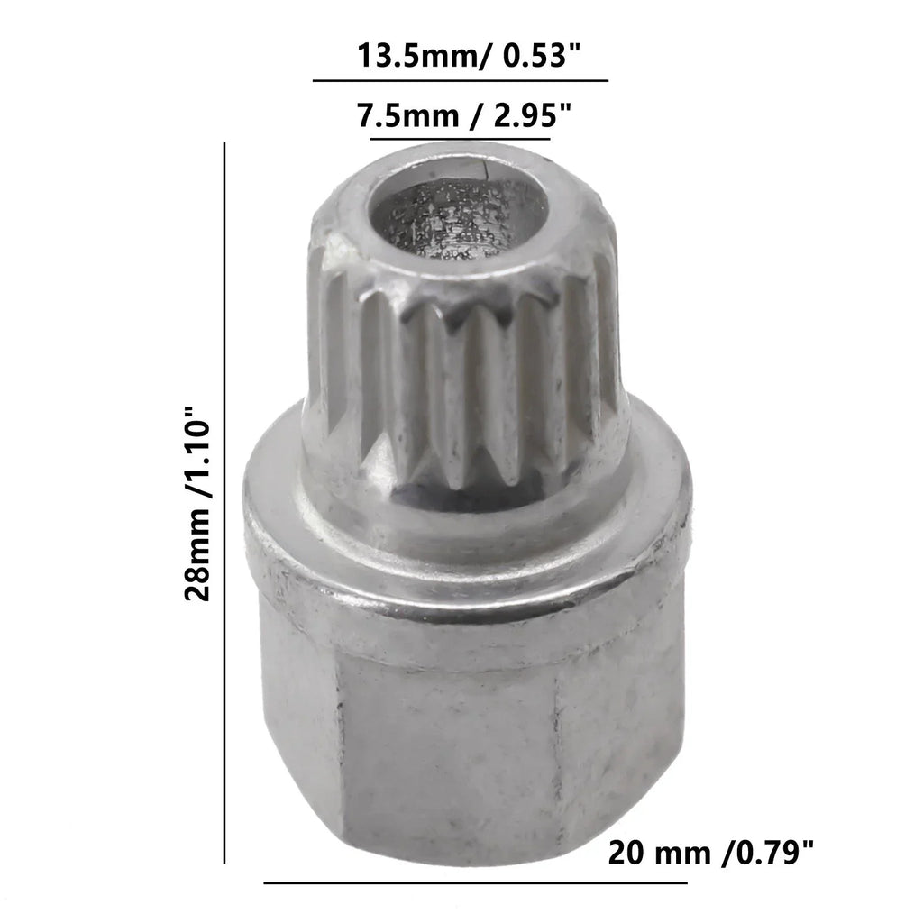 Hollow Car Anti-Theft Wheel Lock Lug Nut Removal Key for Car