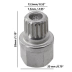 Hollow Car Anti-Theft Wheel Lock Lug Nut Removal Key for Car