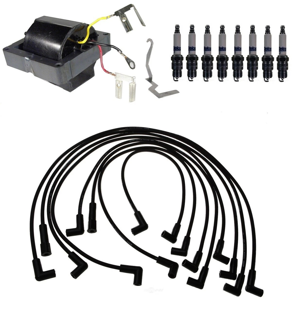 Ignition Wires & Spark Plugs Kit for GMC C1500, Chevy C10 (1990–1995)