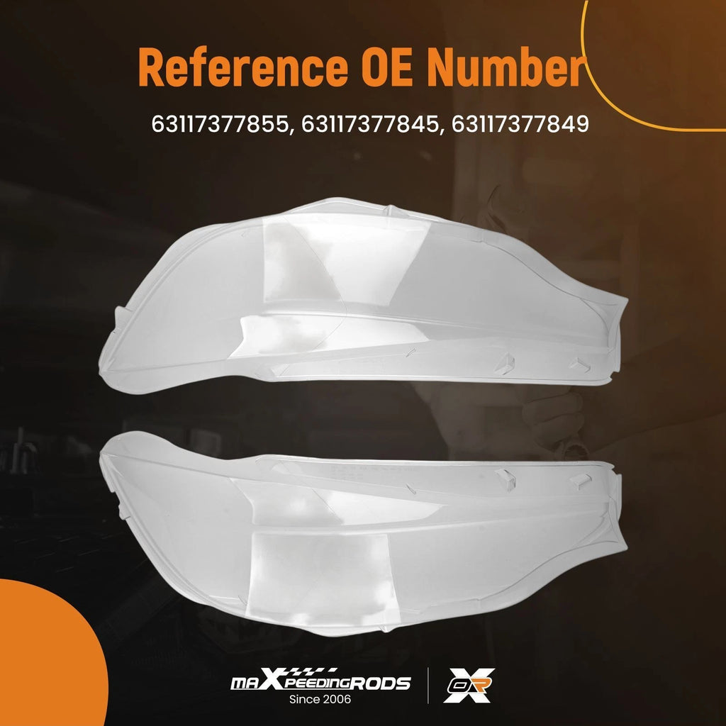 2X Front Headlight Lens Cover for BMW 4 F32 F33 F36 M3 M4 (2013–2016)