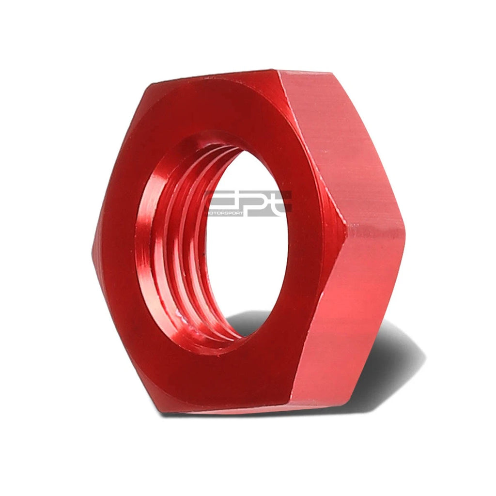 6AN Bulkhead Red Aluminum Anodized Nut Sealing Locking Fitting Adapter