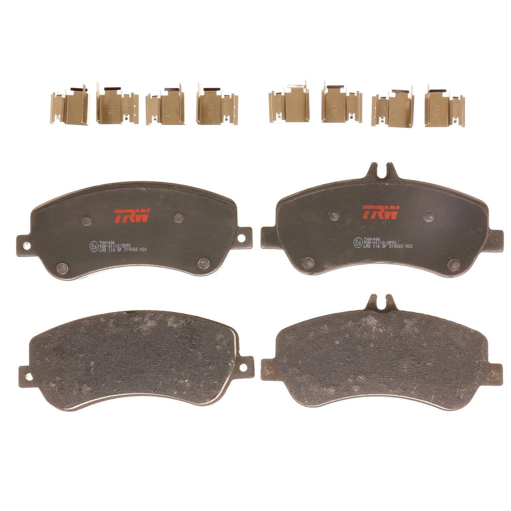 Set of 4 Disc Brake Pads for Mercedes-Benz GLK350 (2010–2015)