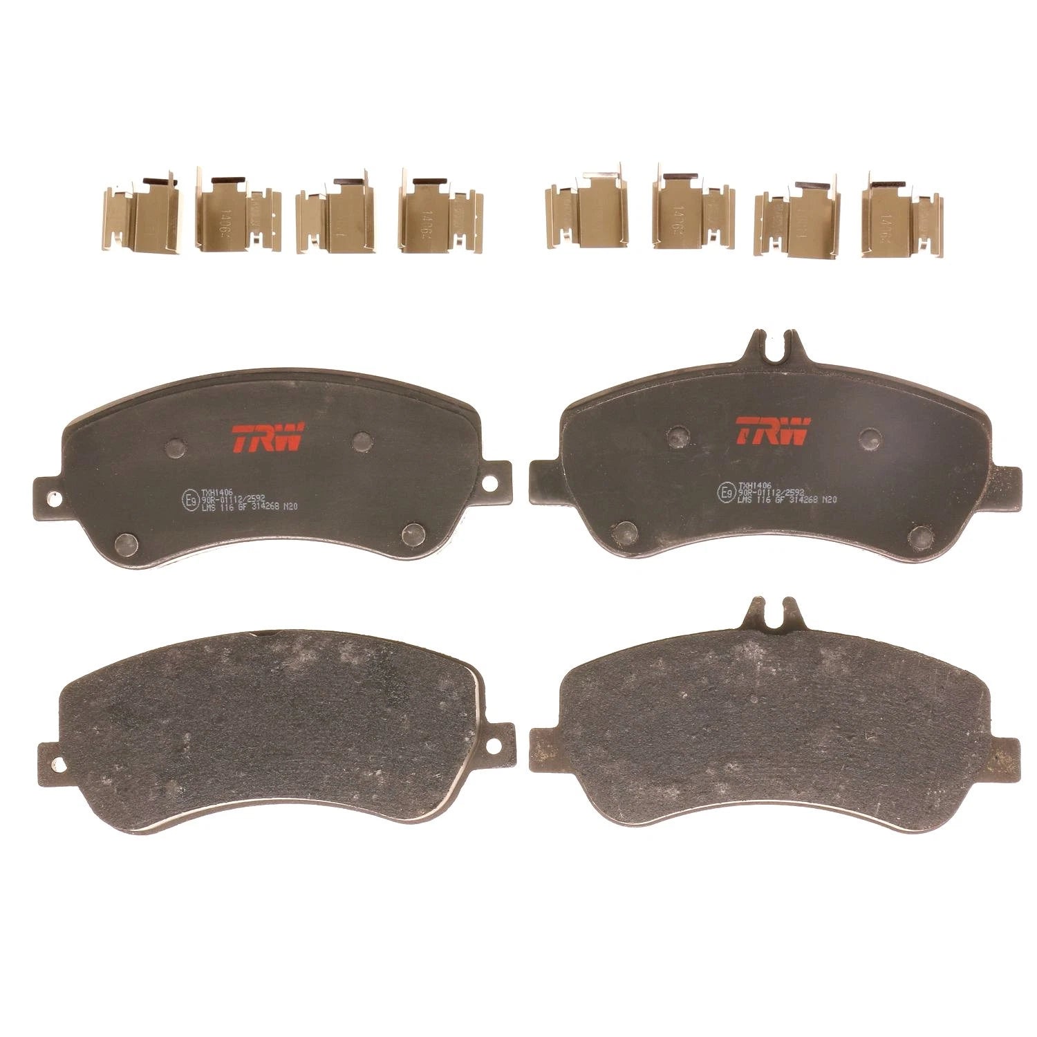 Set of 4 Disc Brake Pads for Mercedes-Benz GLK350 (2010–2015)