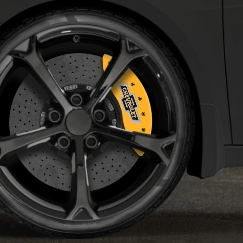 Yellow Caliper Covers Set of 4 Engraved '100 Ann Chevy' for 21-23 Chevy Traverse