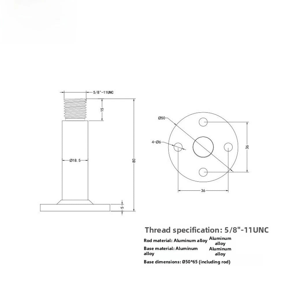 5 Inch Aluminum Alloy Antenna Base for Accurate GNSS Positioning