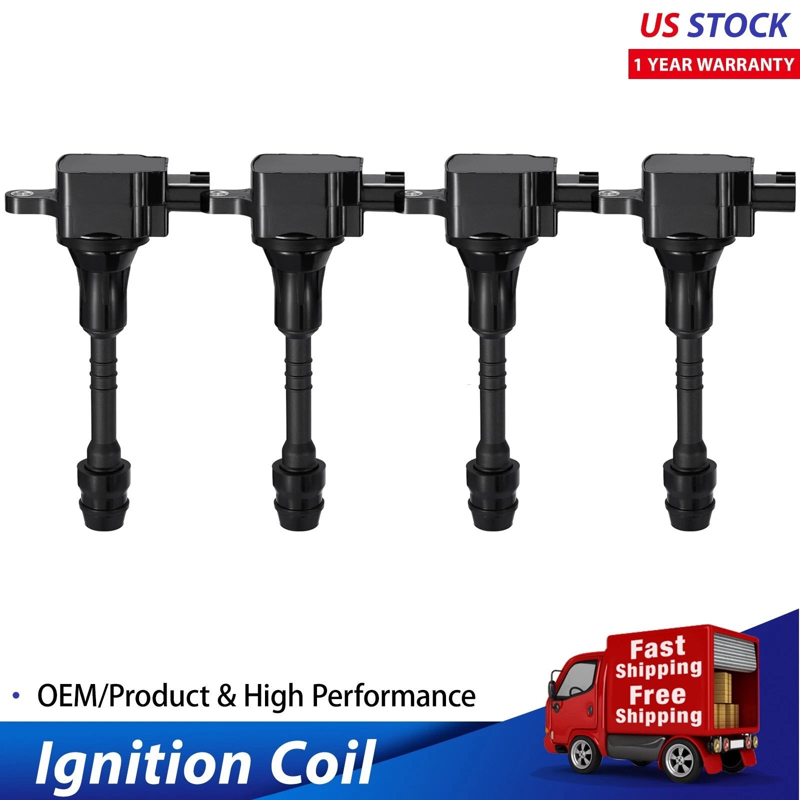 4X Ignition Coils for Nissan Sentra Almera (2001–2006) UF351