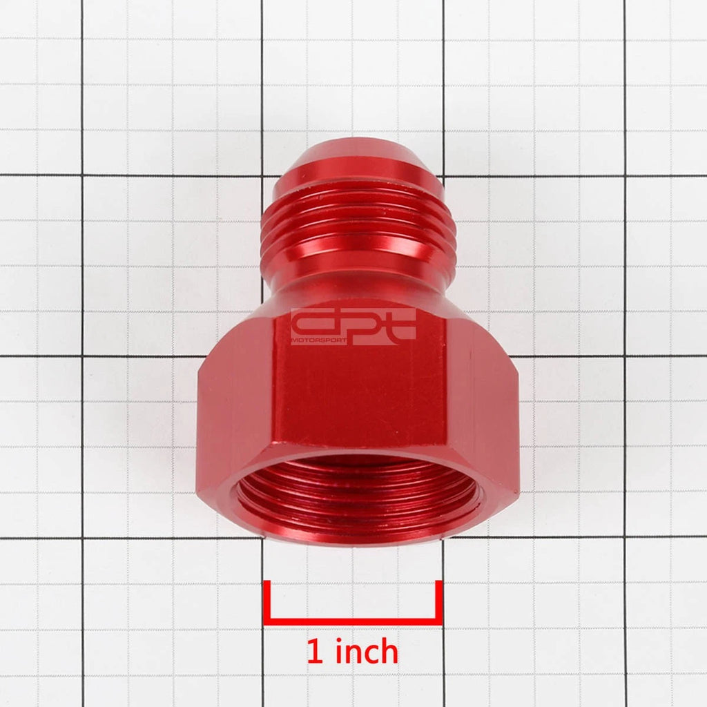 Red Aluminum 16AN Female to 12AN Male Flare Reducer Union Fitting