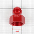 Red Aluminum 16AN Female to 12AN Male Flare Reducer Union Fitting