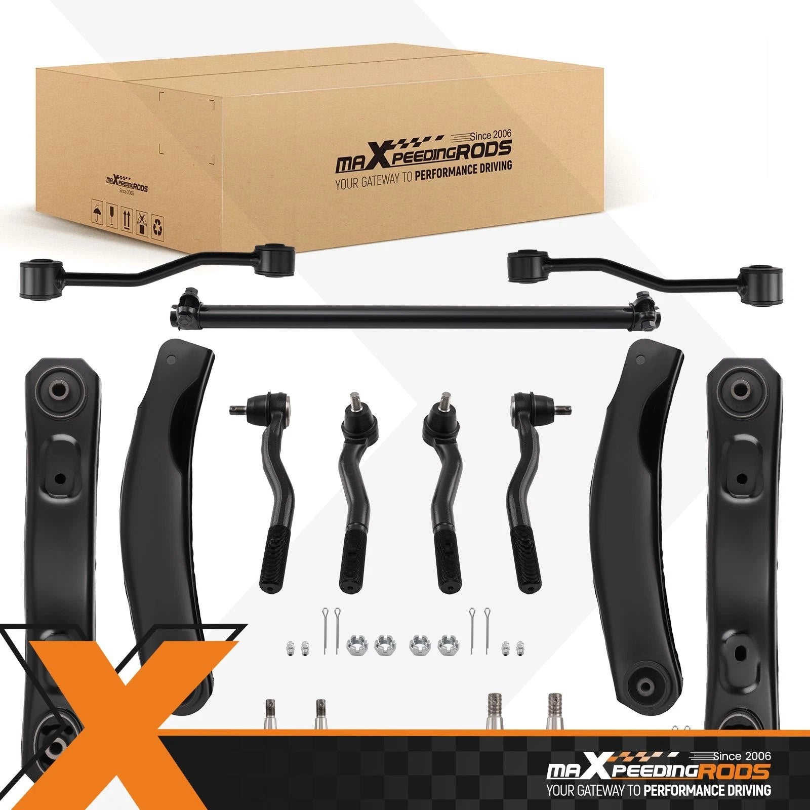 Front Upper Lower Control Arms Tie Rods for Jeep Grand Cherokee (1999–2004)