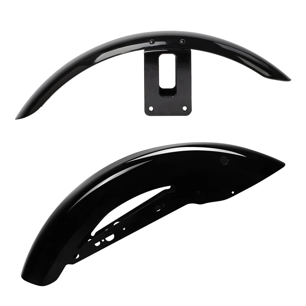 Black Front & Rear Fenders for Harley Sportster Iron XL883 1200 (2004–2022)