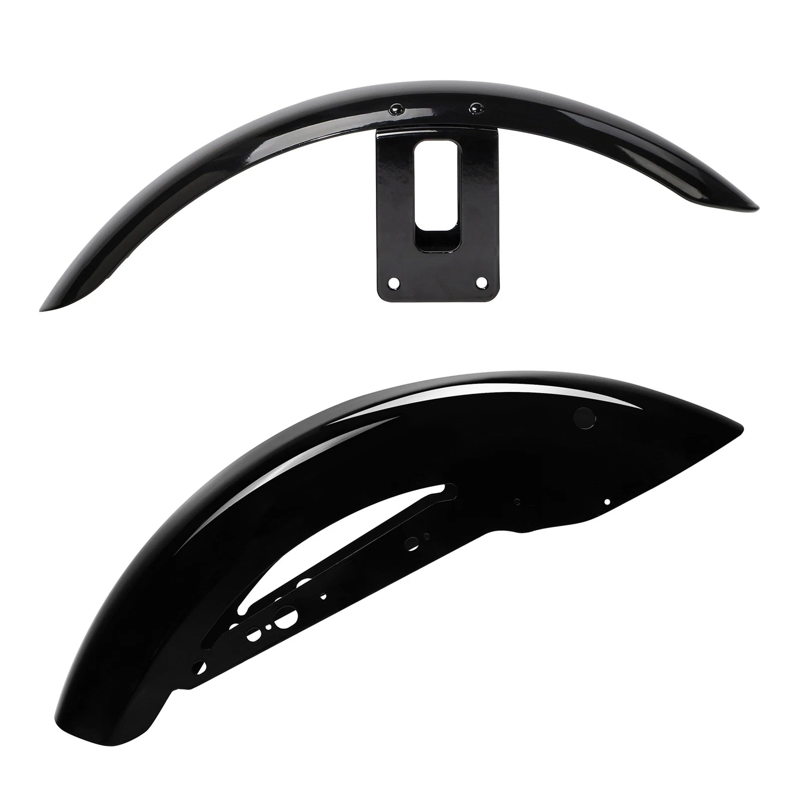 Black Front & Rear Fenders for Harley Sportster Iron XL883 1200 (2004–2022)