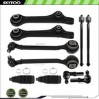 10Pcs Front Lower Control Arm with Ball Joints & Tie Rod End for Chrysler 300