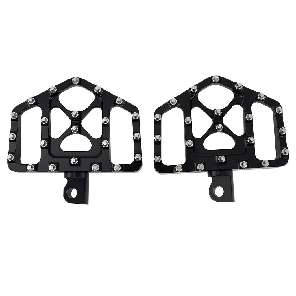 Foot Pegs for Harley Davidson Softail Dyna Touring Black CNC Aluminum L&R Set